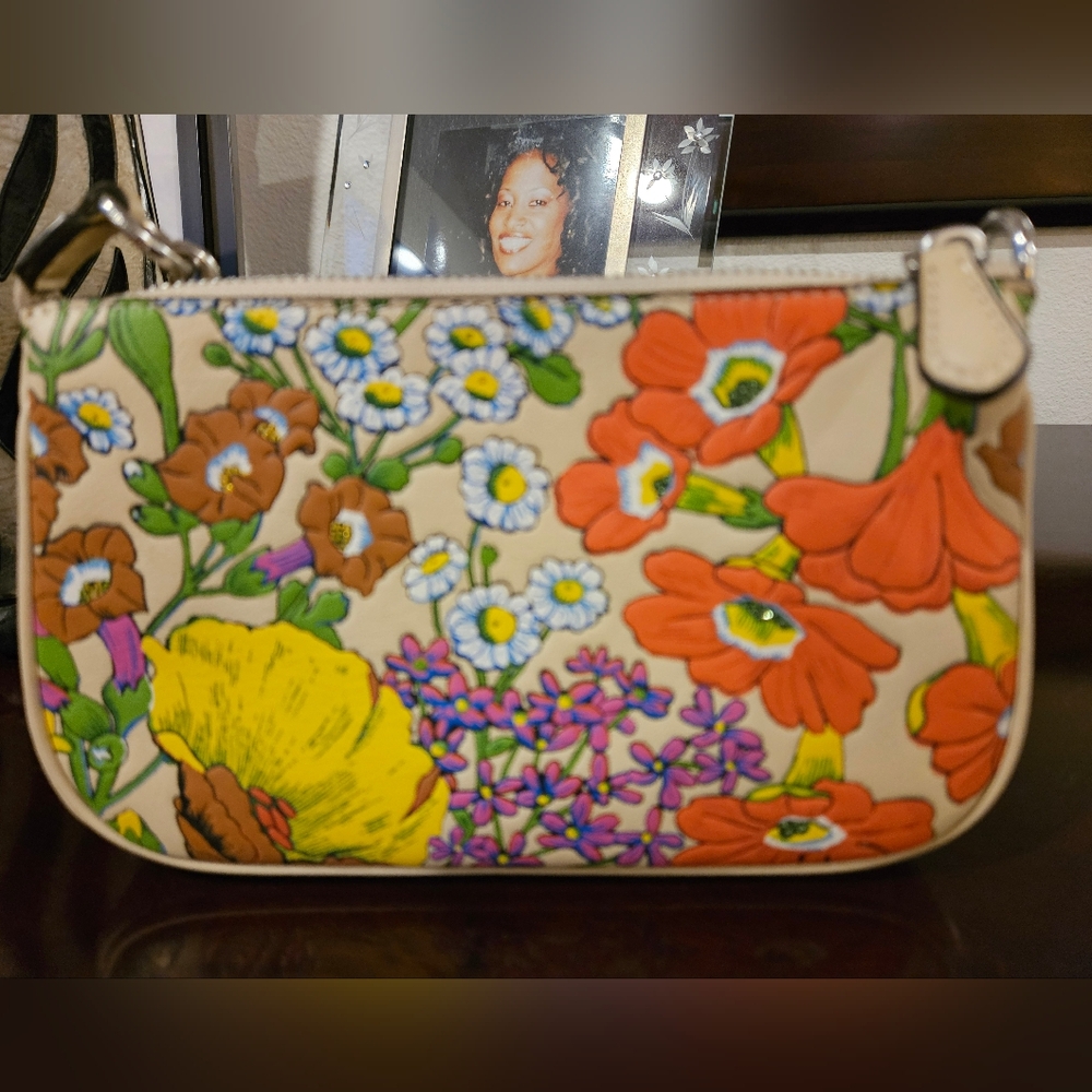 Coach Nolita 19 Floral Print with Orange and Purple Accents - NWOT - Picture 2 of 8